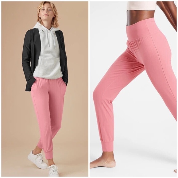 ATHLETA Salutation Jogger Pants Antique Rose #531288 Medium Petite - Picture 2 of 12